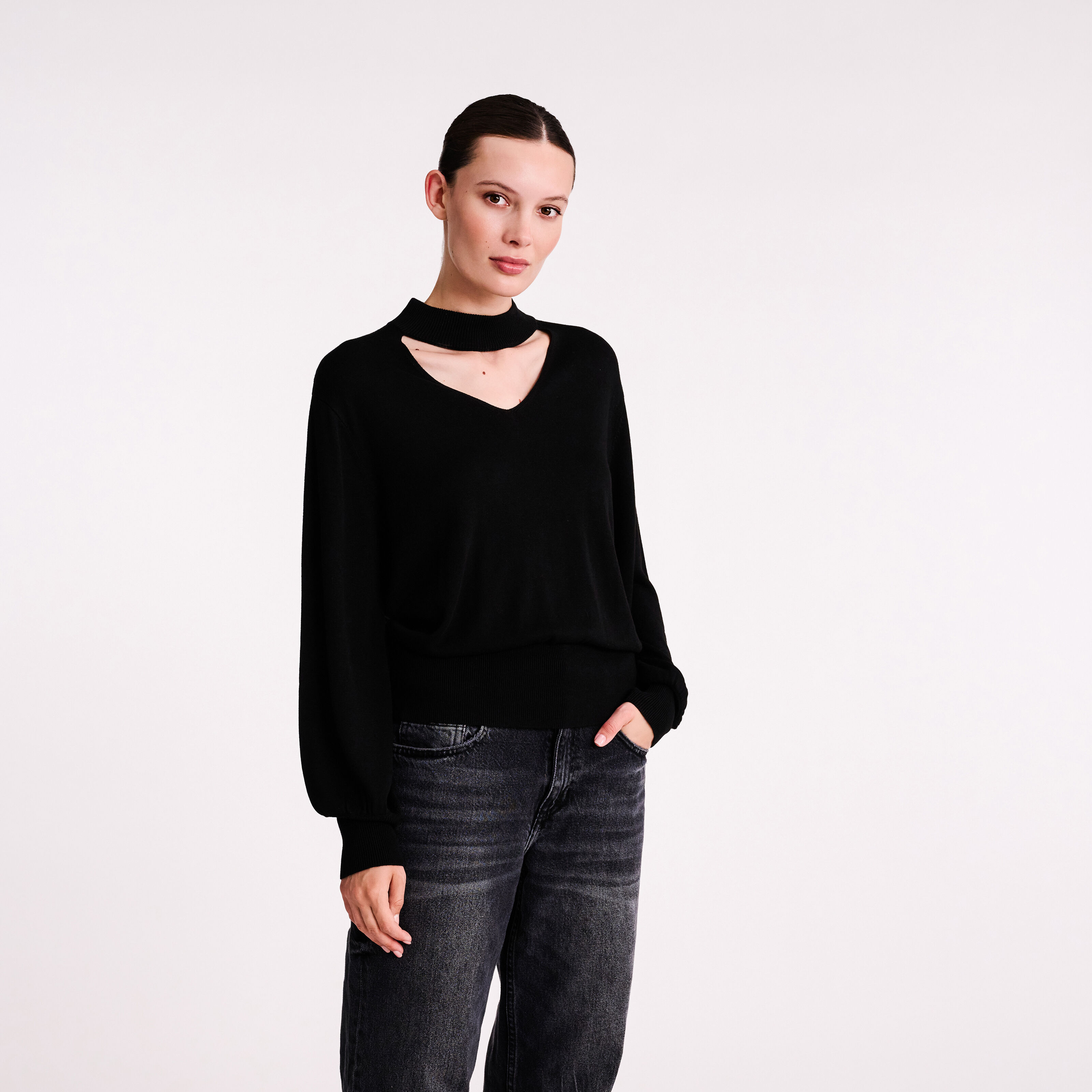 Pullover schwarz Strick Willow