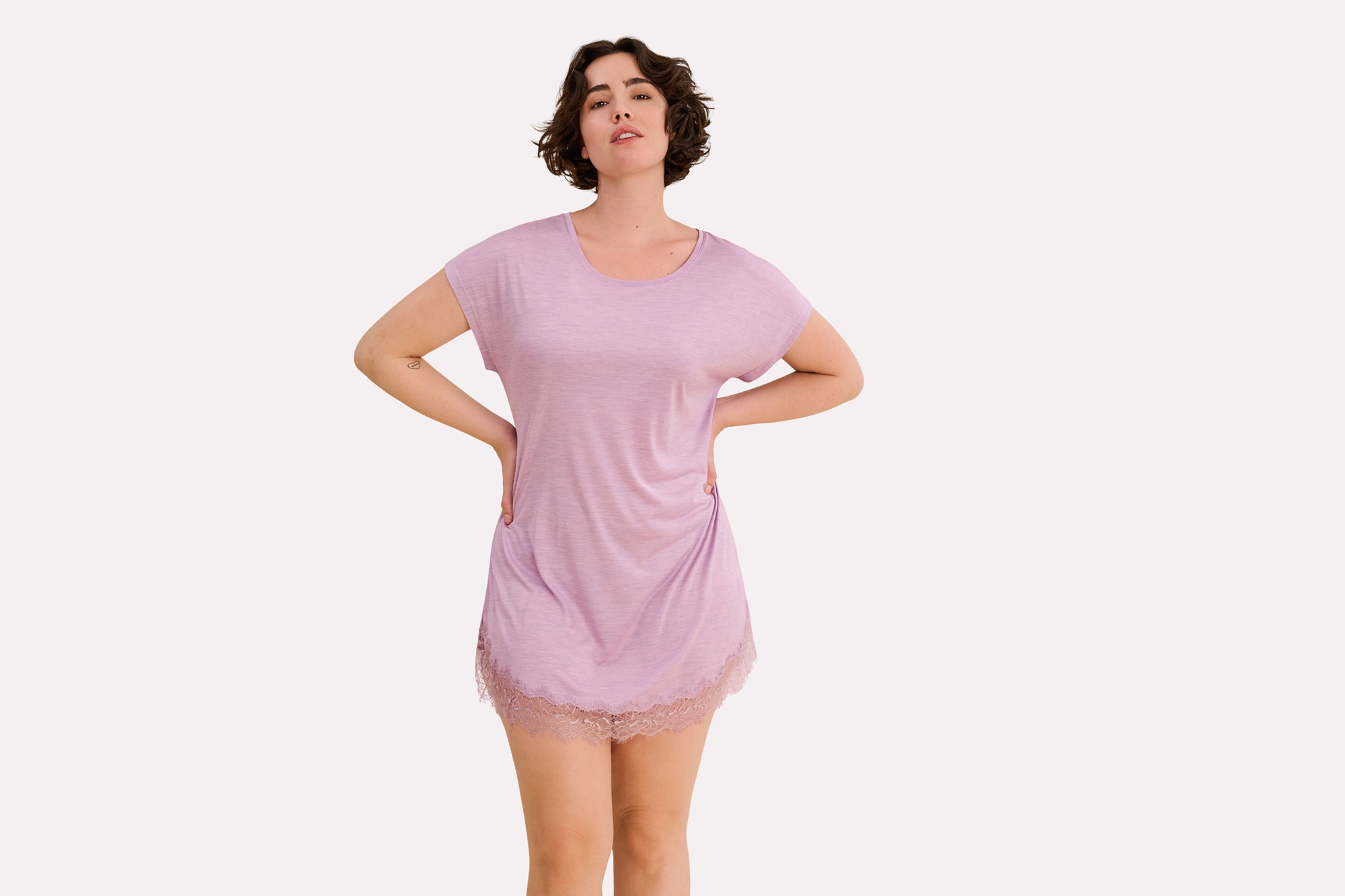 Feline Nachthemd Seide